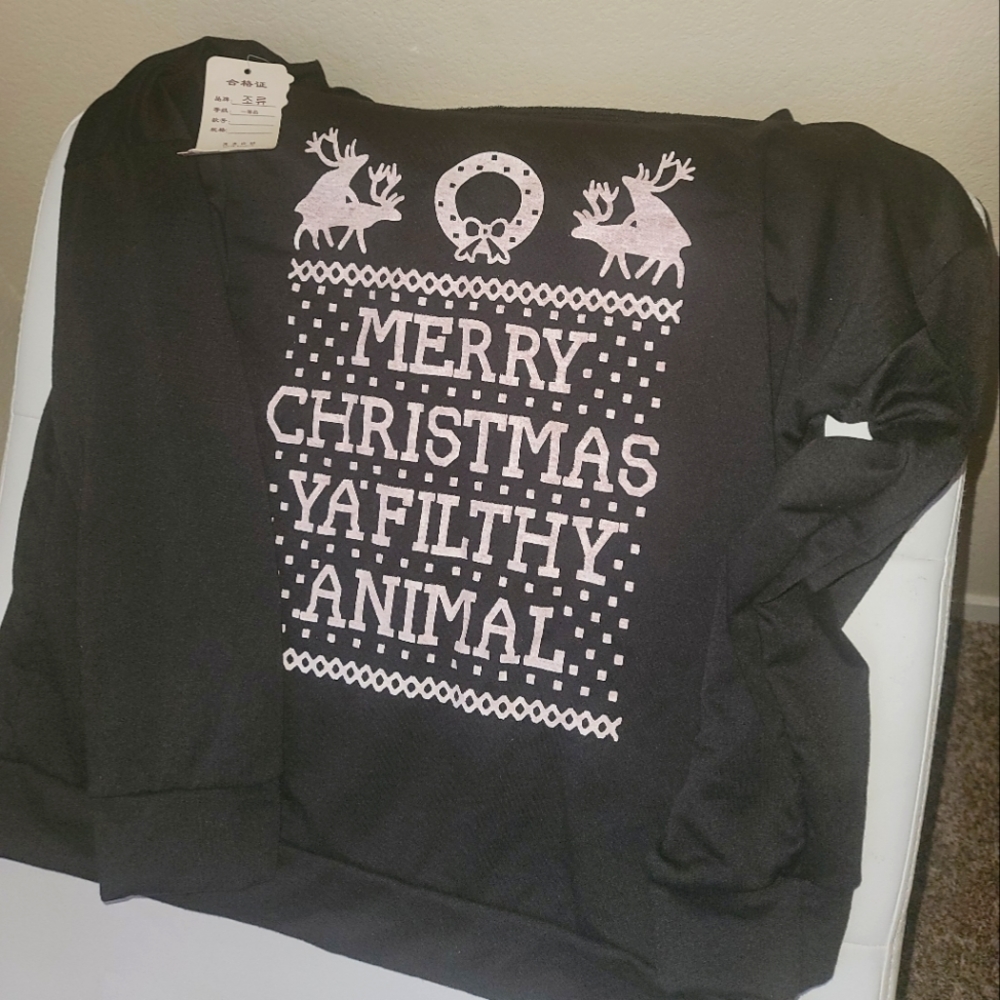 Merry Christmas you filthy animal sweater